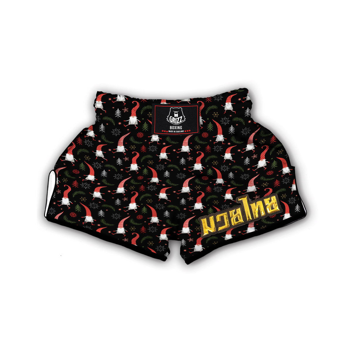 Little Santa Eft Print Pattern Muay Thai Boxing Shorts-grizzshop