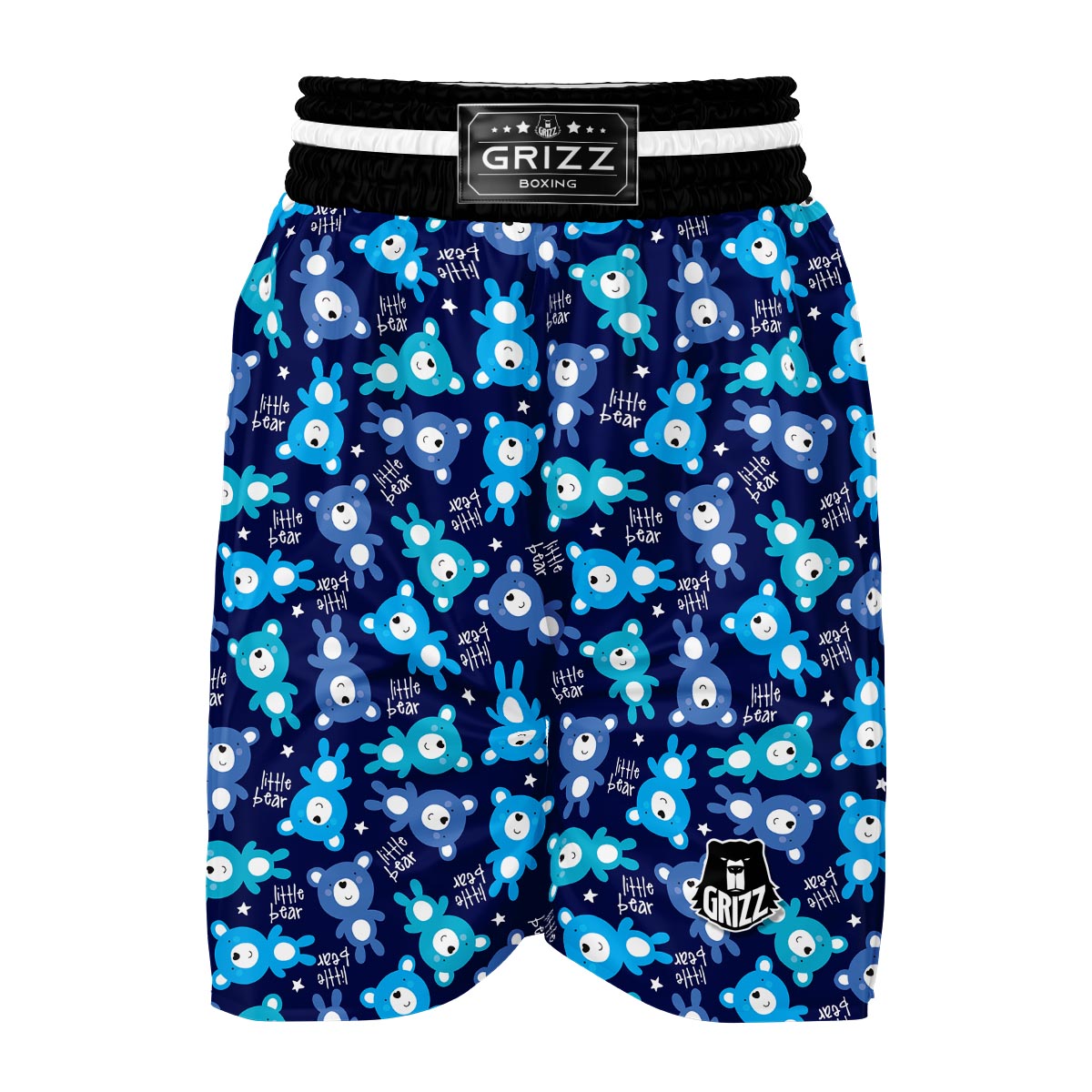 Little Teddy Bear Pattern Print Boxing Shorts-grizzshop