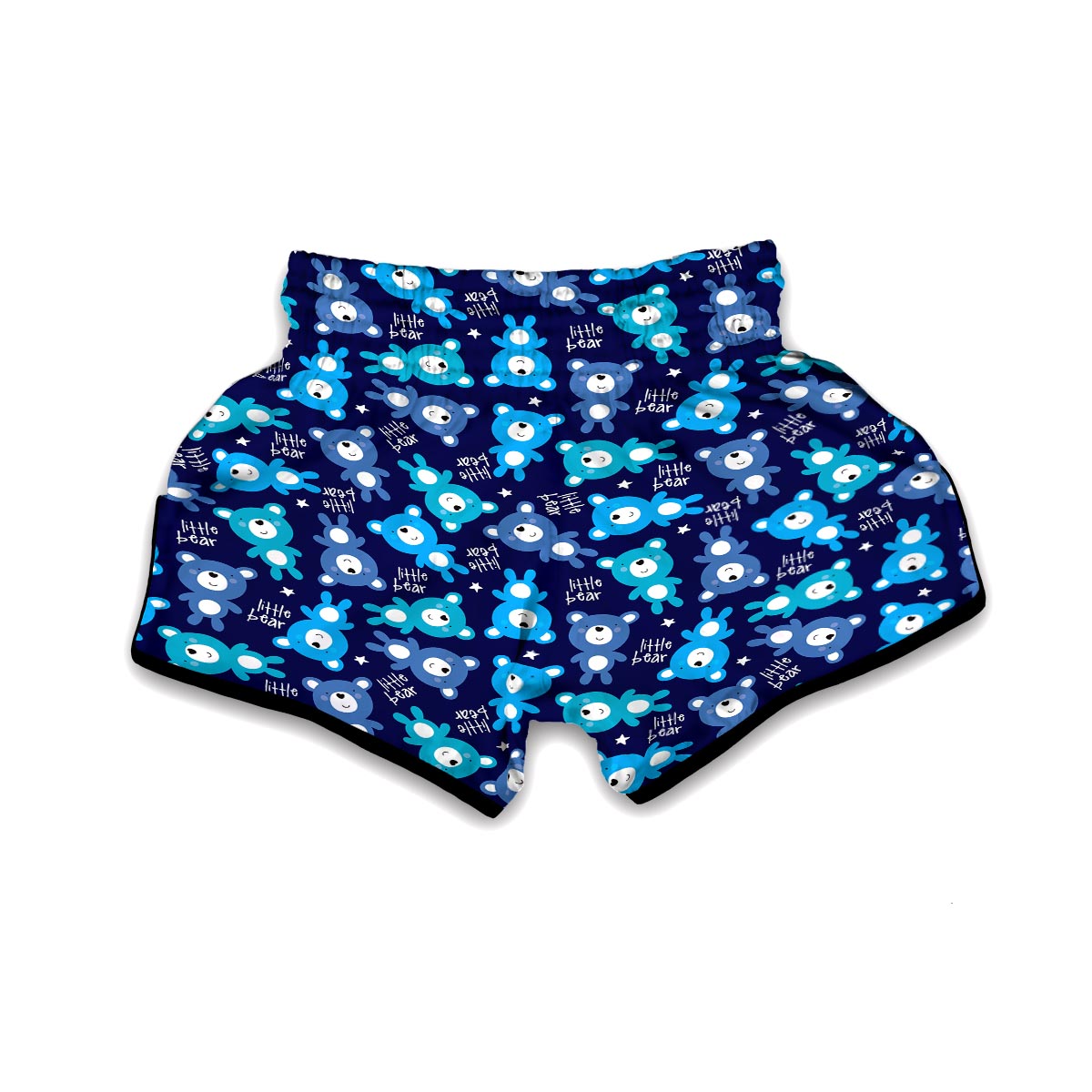 Little Teddy Bear Pattern Print Muay Thai Boxing Shorts-grizzshop
