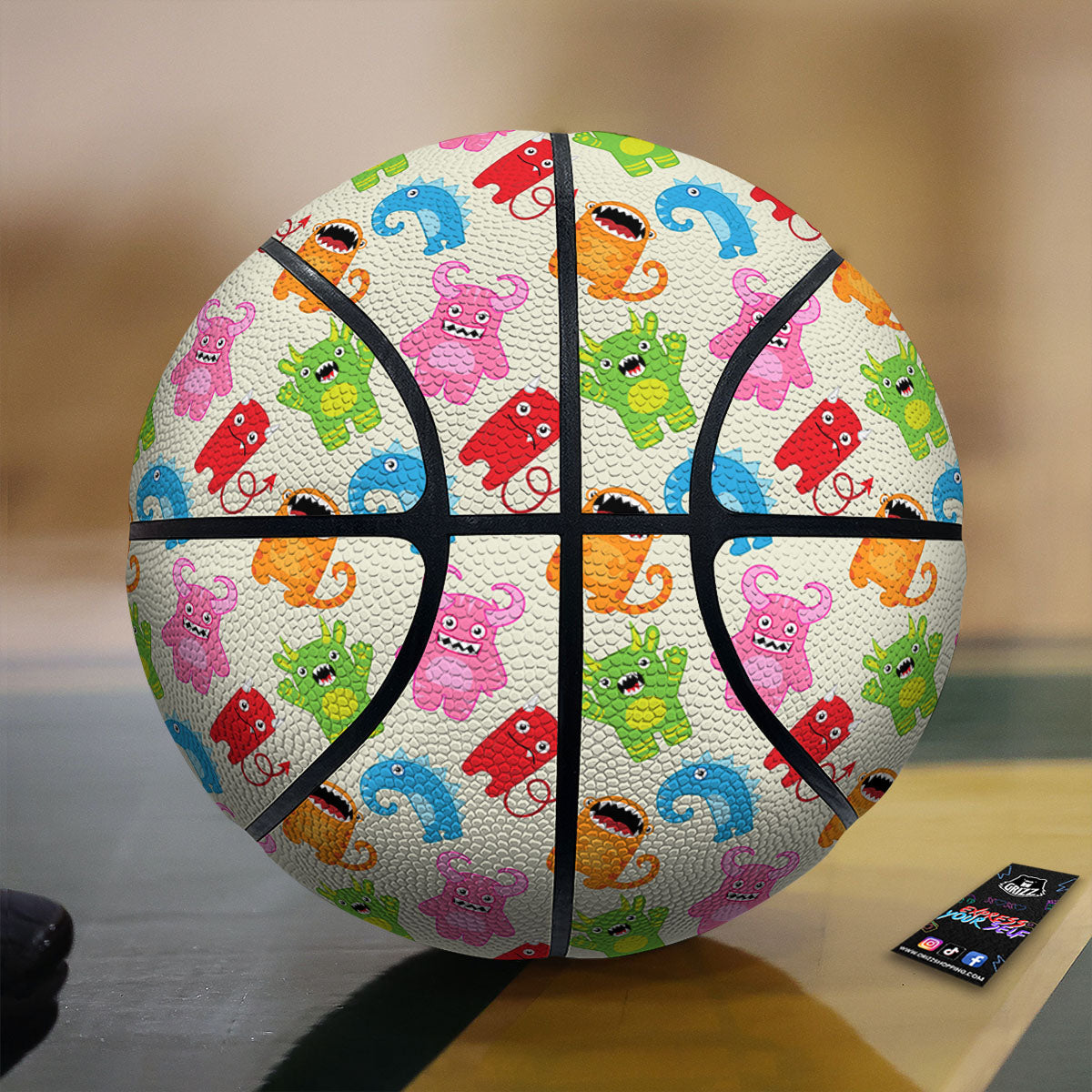 Little Monster Print Pattern Basketball