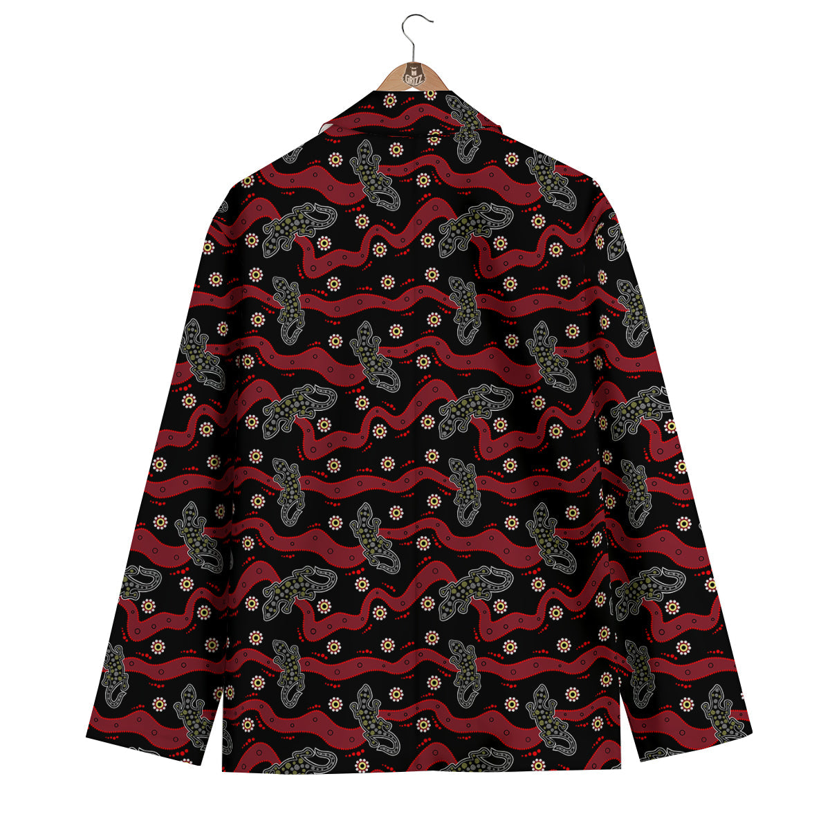 Lizard Aboriginal Print Pattern Men's Blazer-grizzshop
