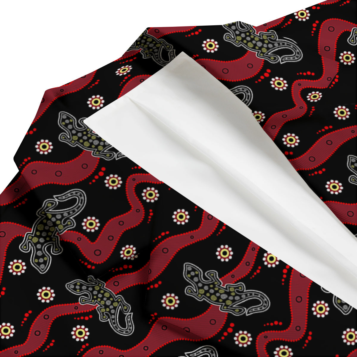 Lizard Aboriginal Print Pattern Men's Blazer-grizzshop