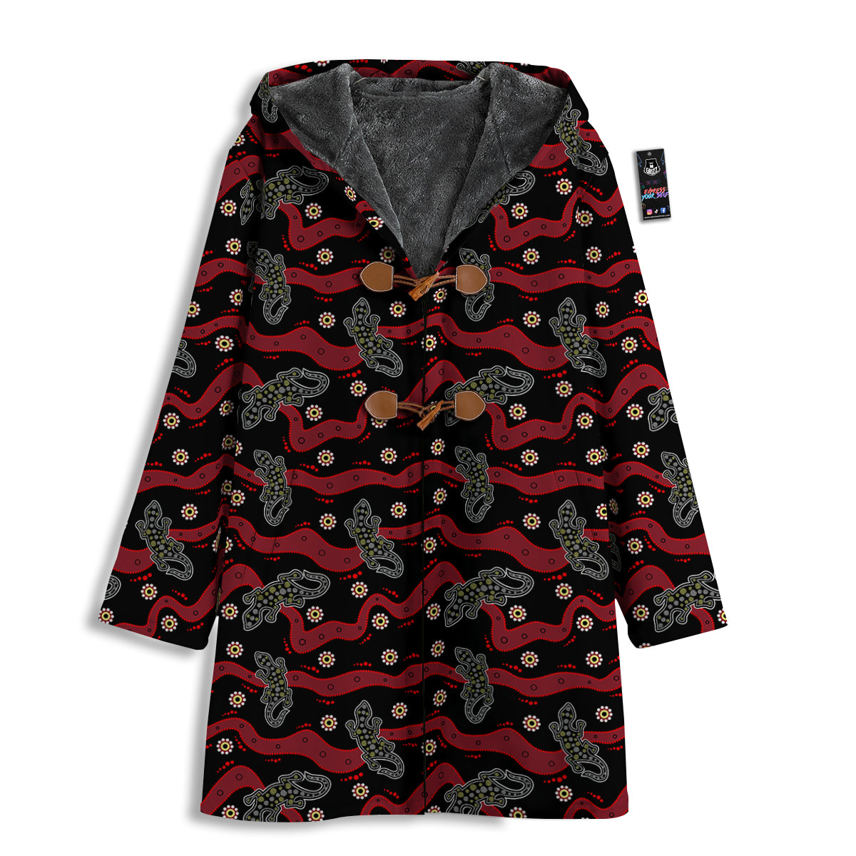 Lizard Aboriginal Print Pattern Men's Windbreaker Jacket-grizzshop