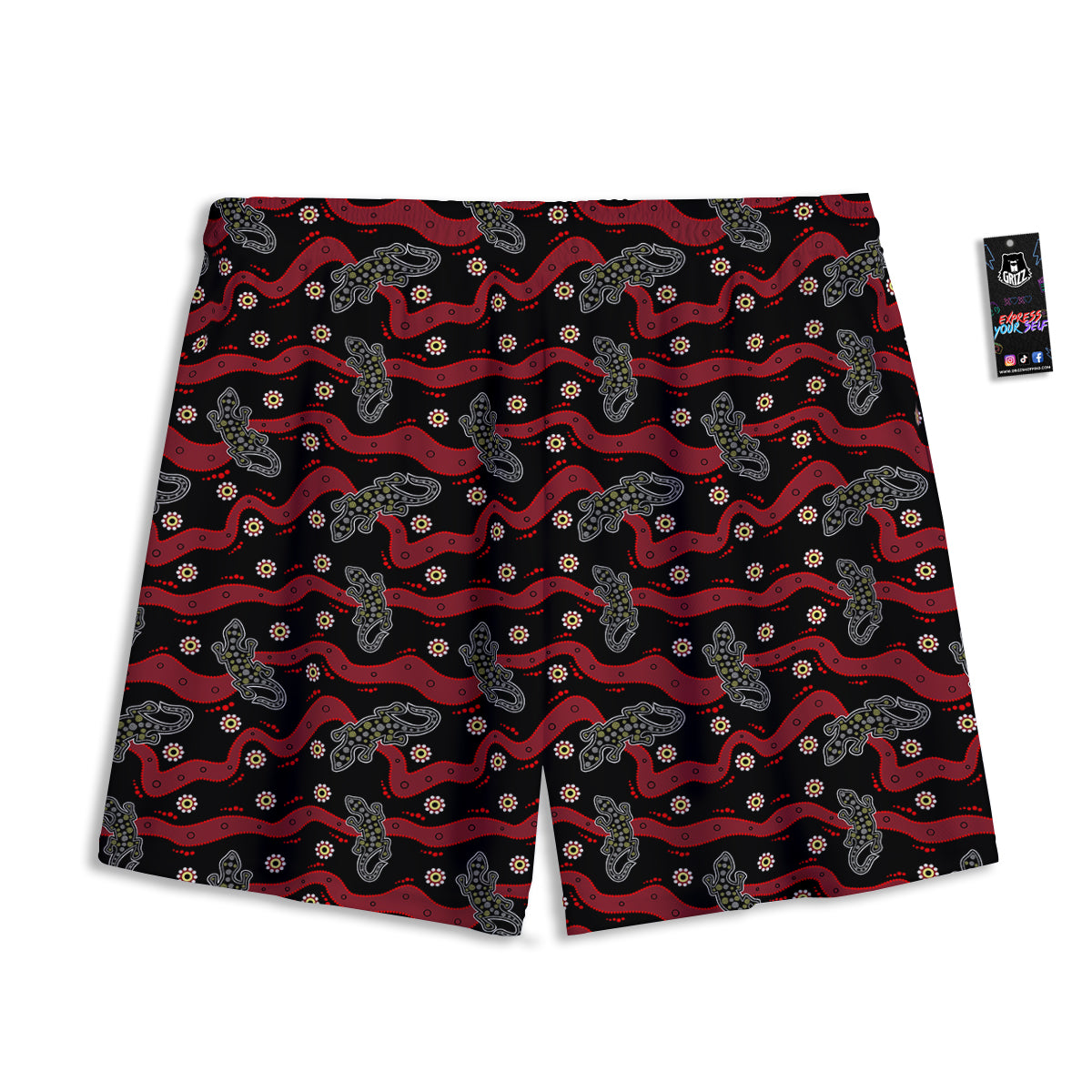 Mermaid Scales Galaxy Print Pattern Mesh Shorts