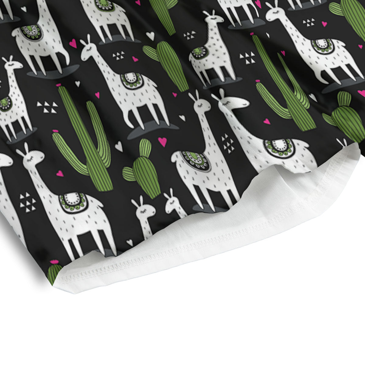 Llama And Cactus Print Pattern Men's Athletic Shorts