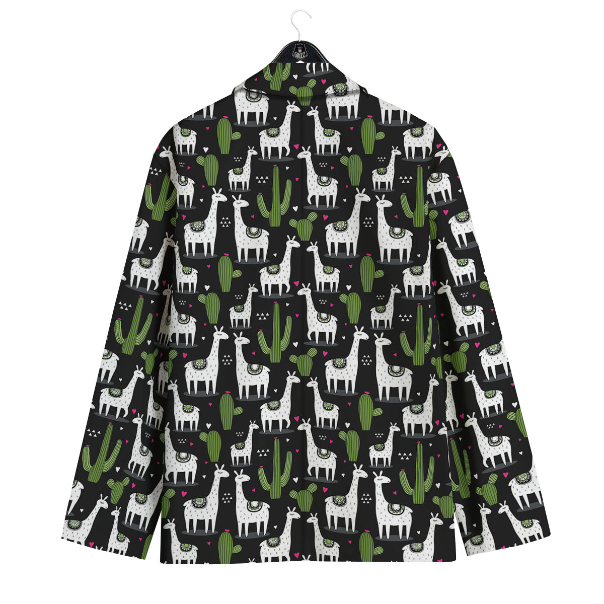 Llama And Cactus Print Pattern Men's Sport Coat-grizzshop