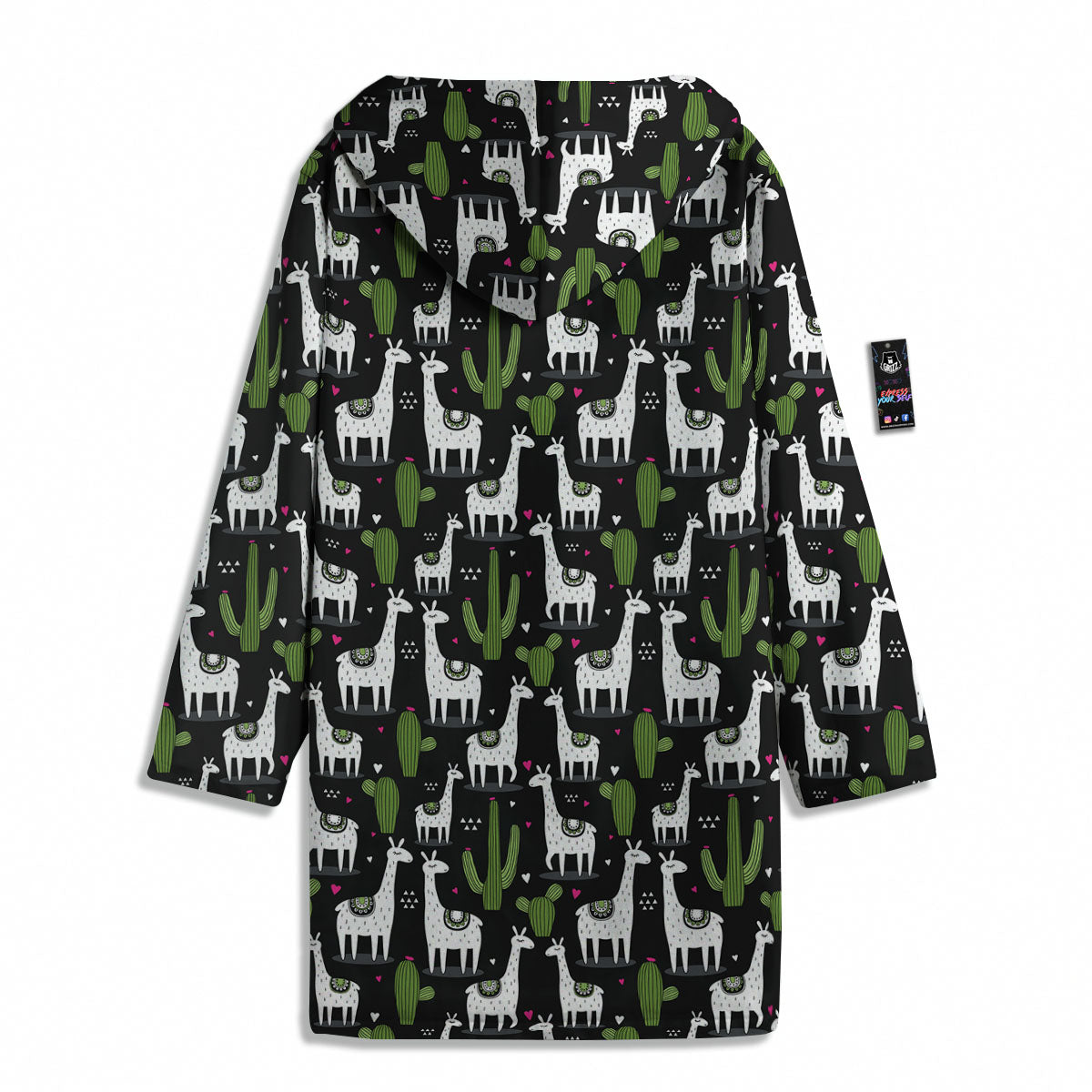 Llama And Cactus Print Pattern Men's Windbreaker Jacket-grizzshop