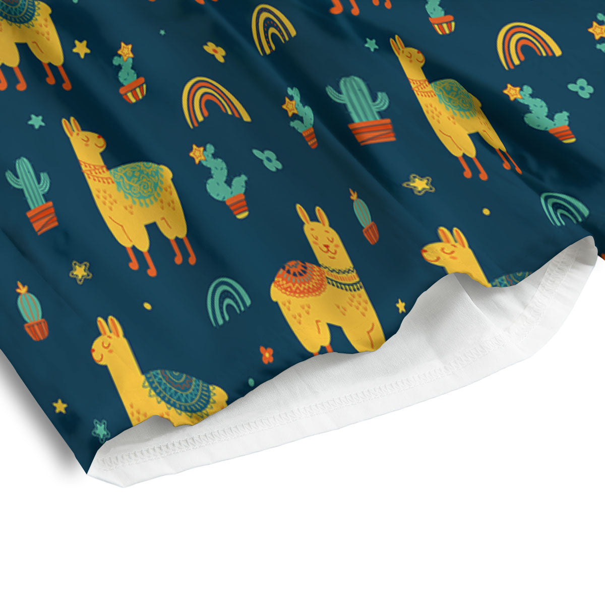 Llama And Cute Cactus Print Pattern Men's Athletic Shorts