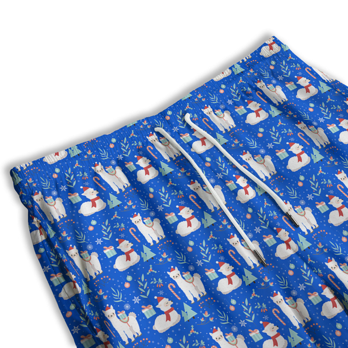 Llama Christmas Print Pattern Men's Athletic Shorts