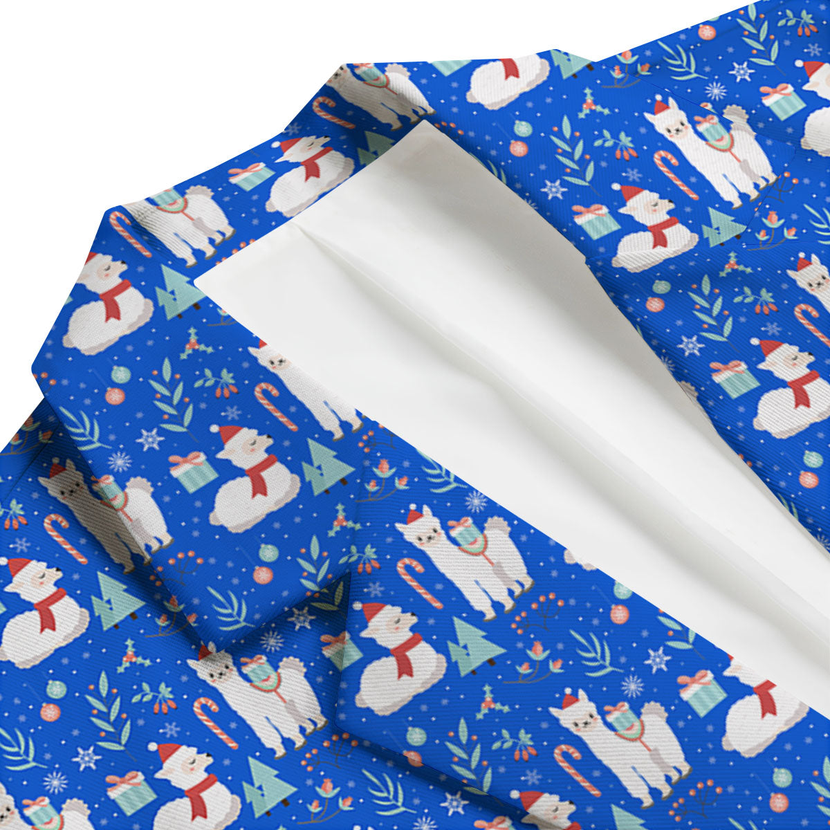 Llama Christmas Print Pattern Men's Blazer-grizzshop