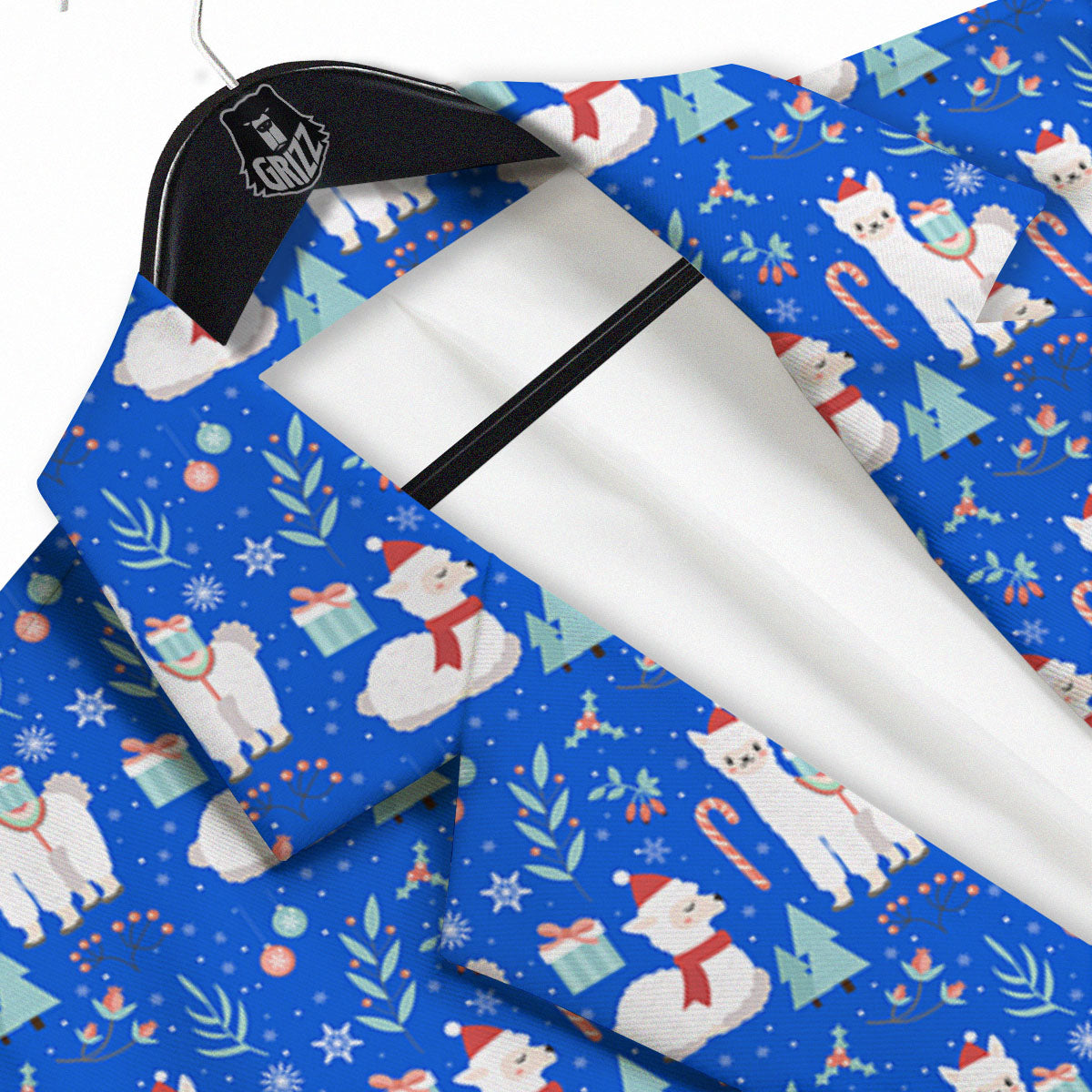 Llama Christmas Print Pattern Men's Sport Coat-grizzshop