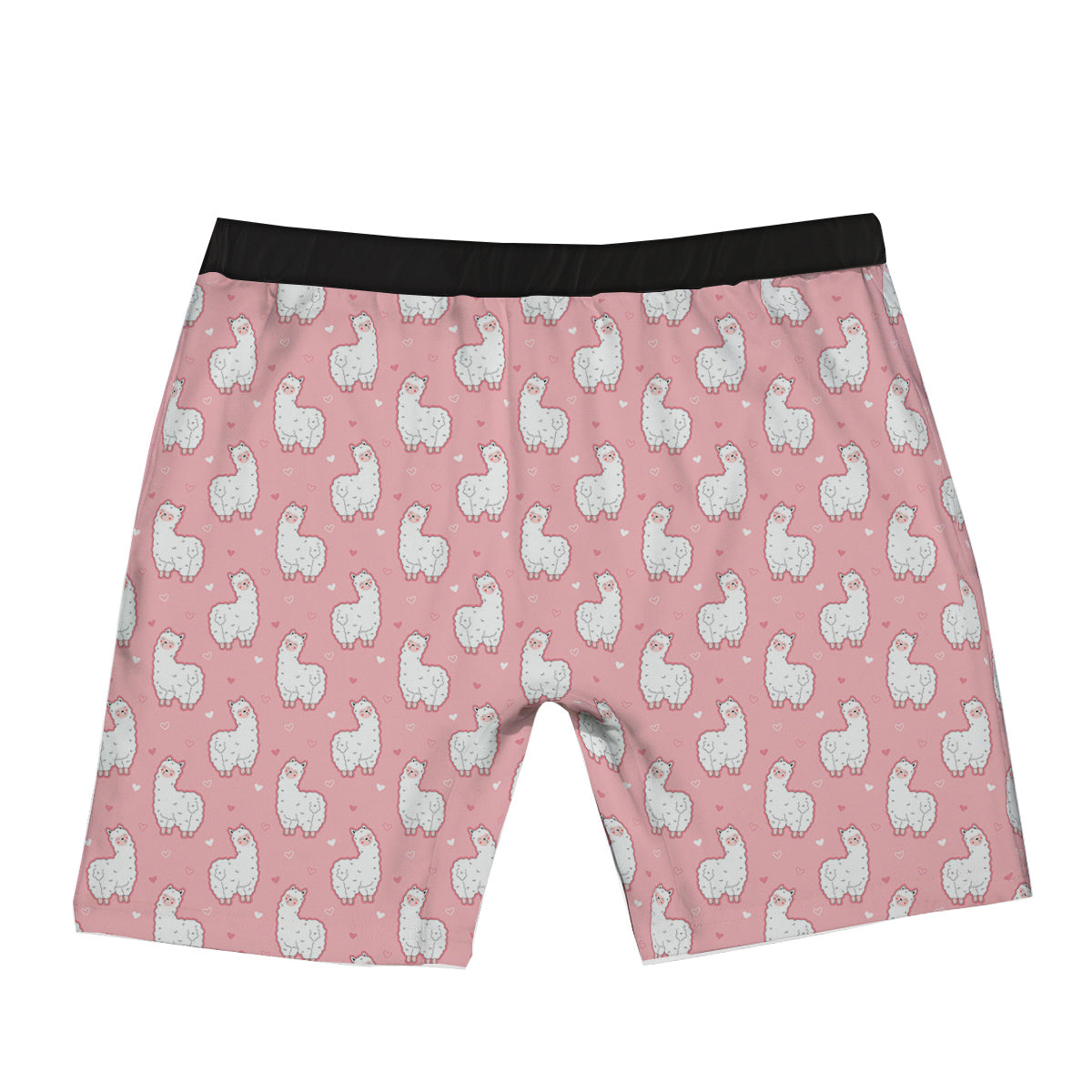 Llama Cute Pink Print Pattern Boxer Briefs-grizzshop