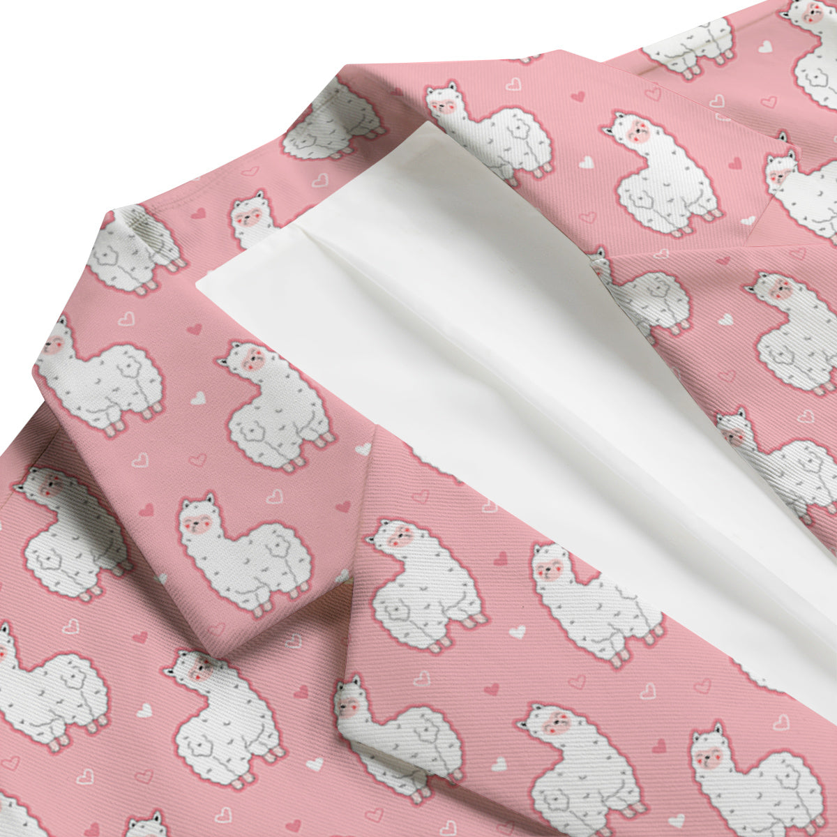 Llama Cute Pink Print Pattern Men's Blazer-grizzshop
