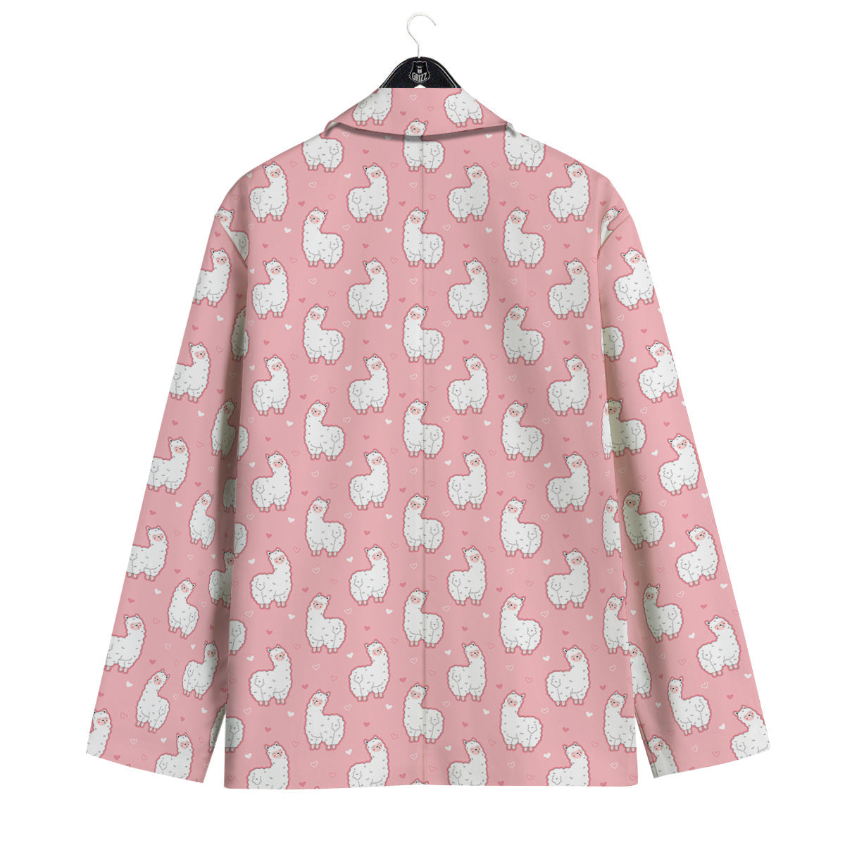 Llama Cute Pink Print Pattern Men's Sport Coat-grizzshop