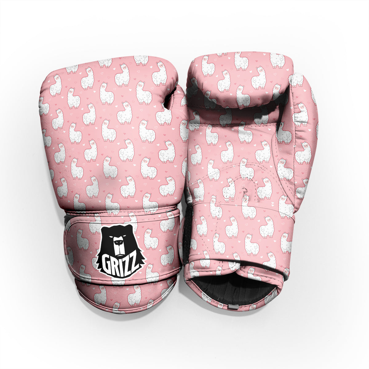 Llama Cute Pink Print Pattern Pro Boxing Glove