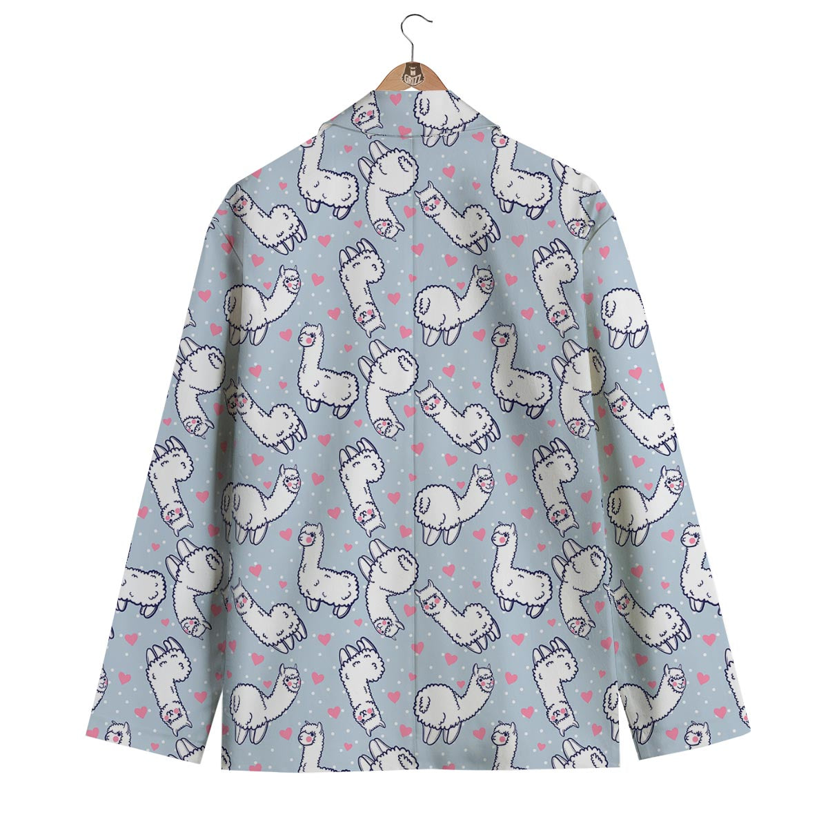 Llama Pattern Print Men's Blazer-grizzshop
