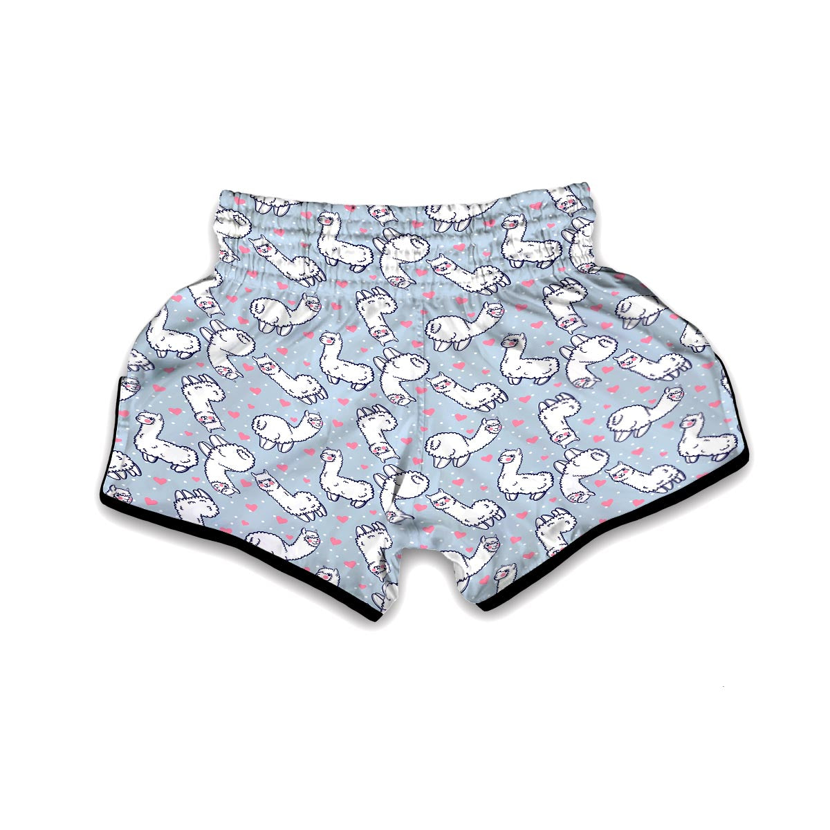 Llama Pattern Print Muay Thai Boxing Shorts-grizzshop