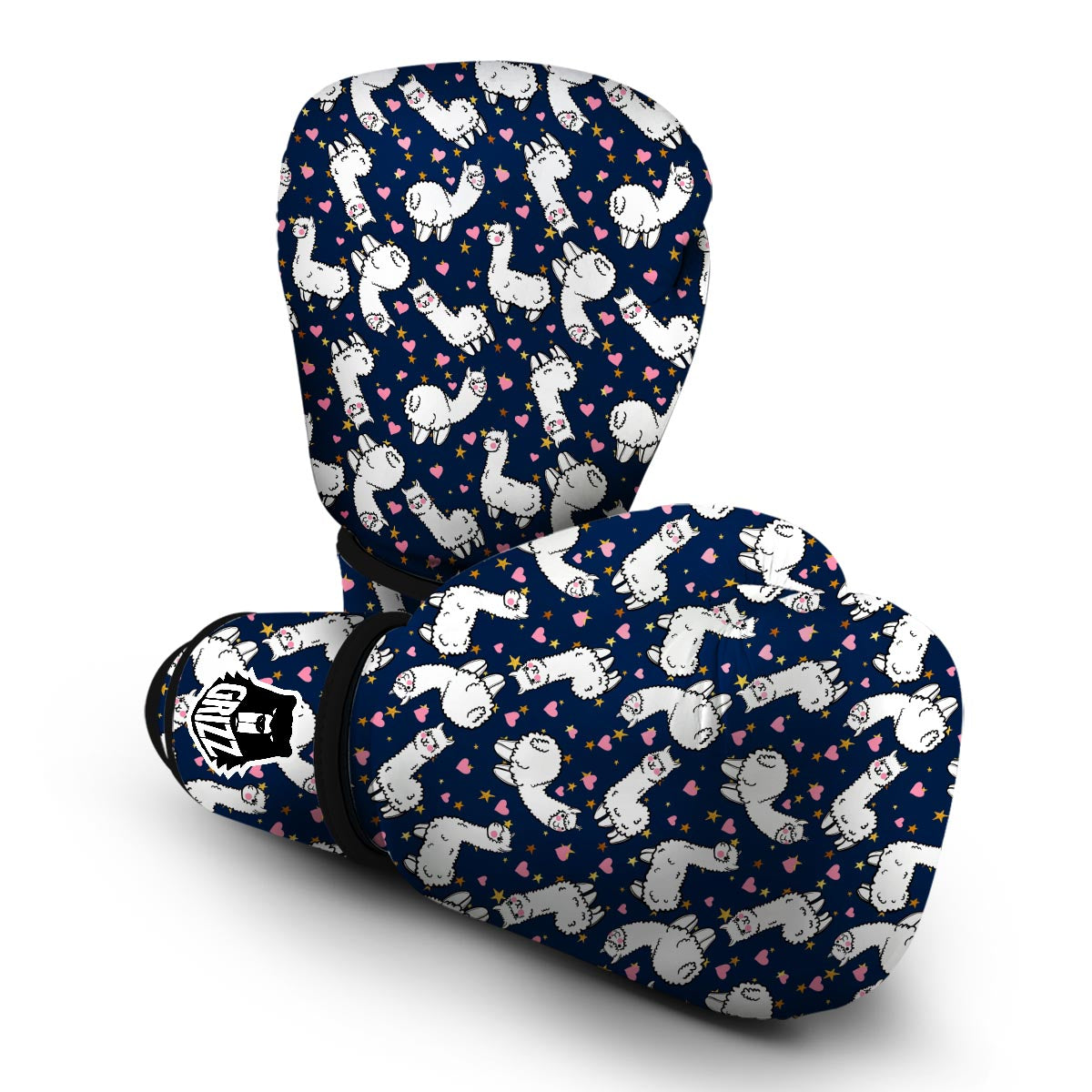 Llama Print Pattern Boxing Gloves-grizzshop
