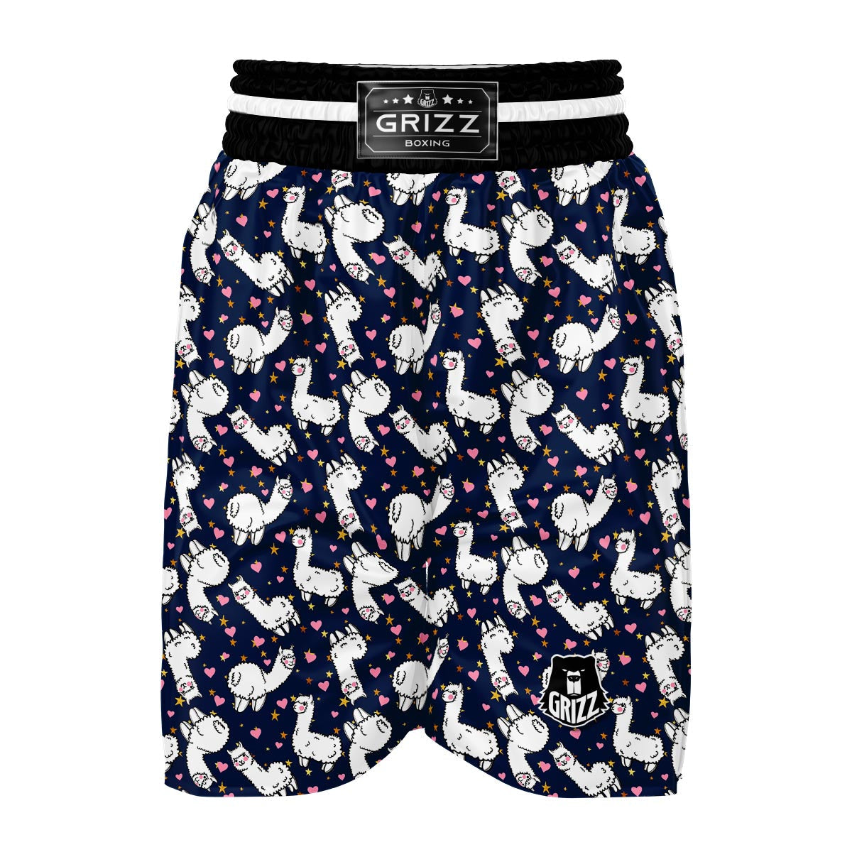 Llama Print Pattern Boxing Shorts-grizzshop