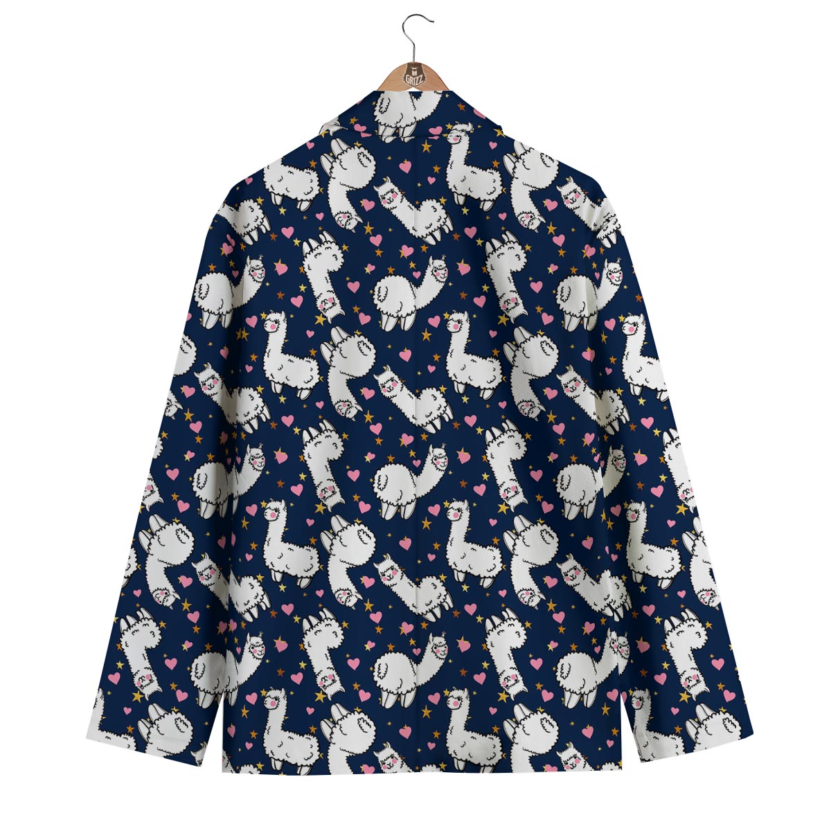 Llama Print Pattern Men's Blazer-grizzshop