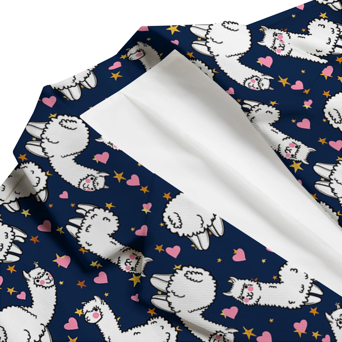 Llama Print Pattern Men's Blazer-grizzshop