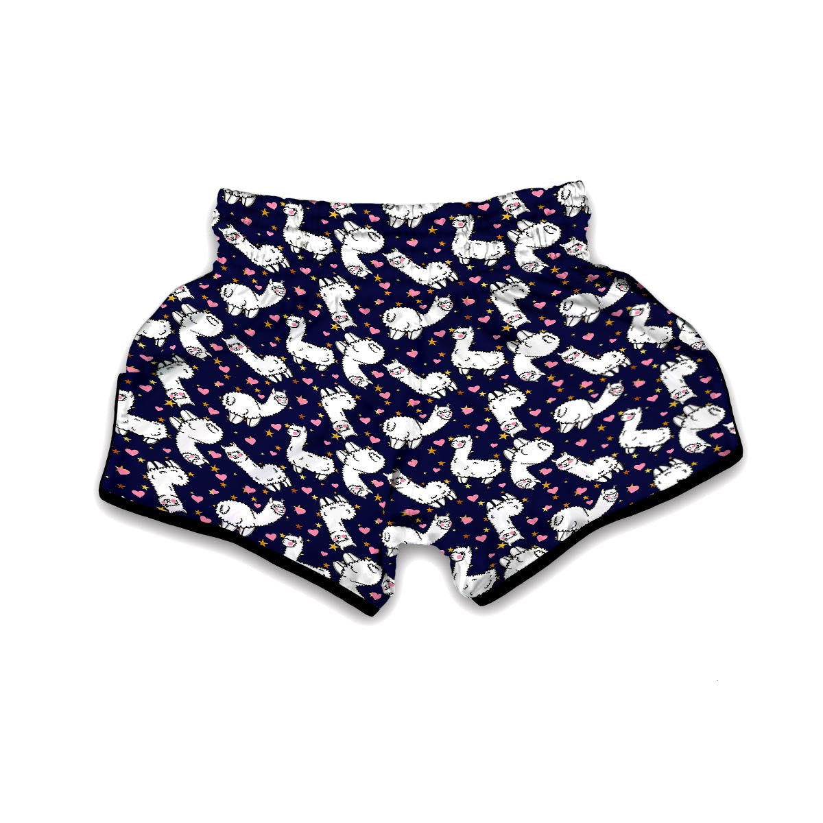 Llama Print Pattern Muay Thai Boxing Shorts-grizzshop