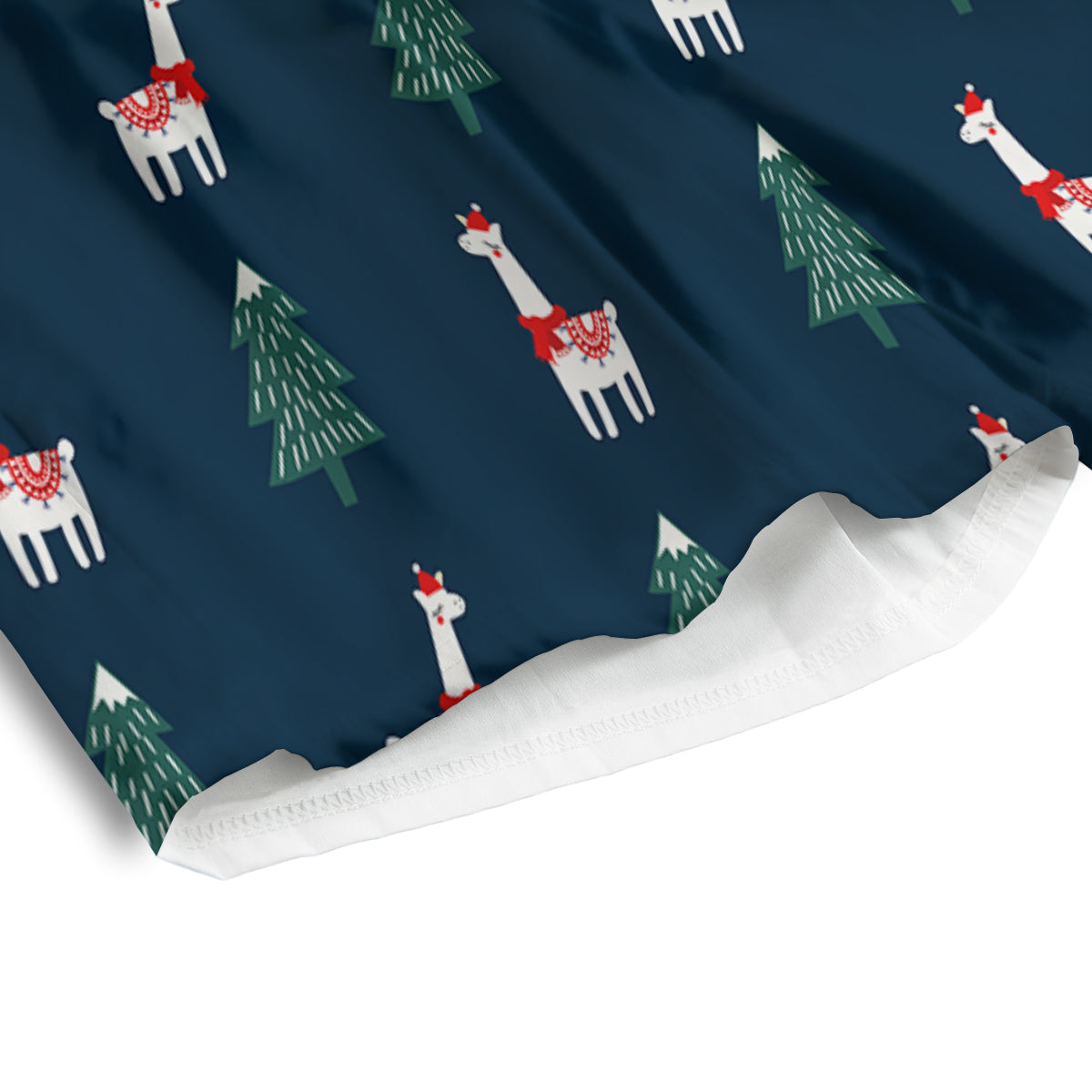 Llama Xmas Print Pattern Men's Athletic Shorts