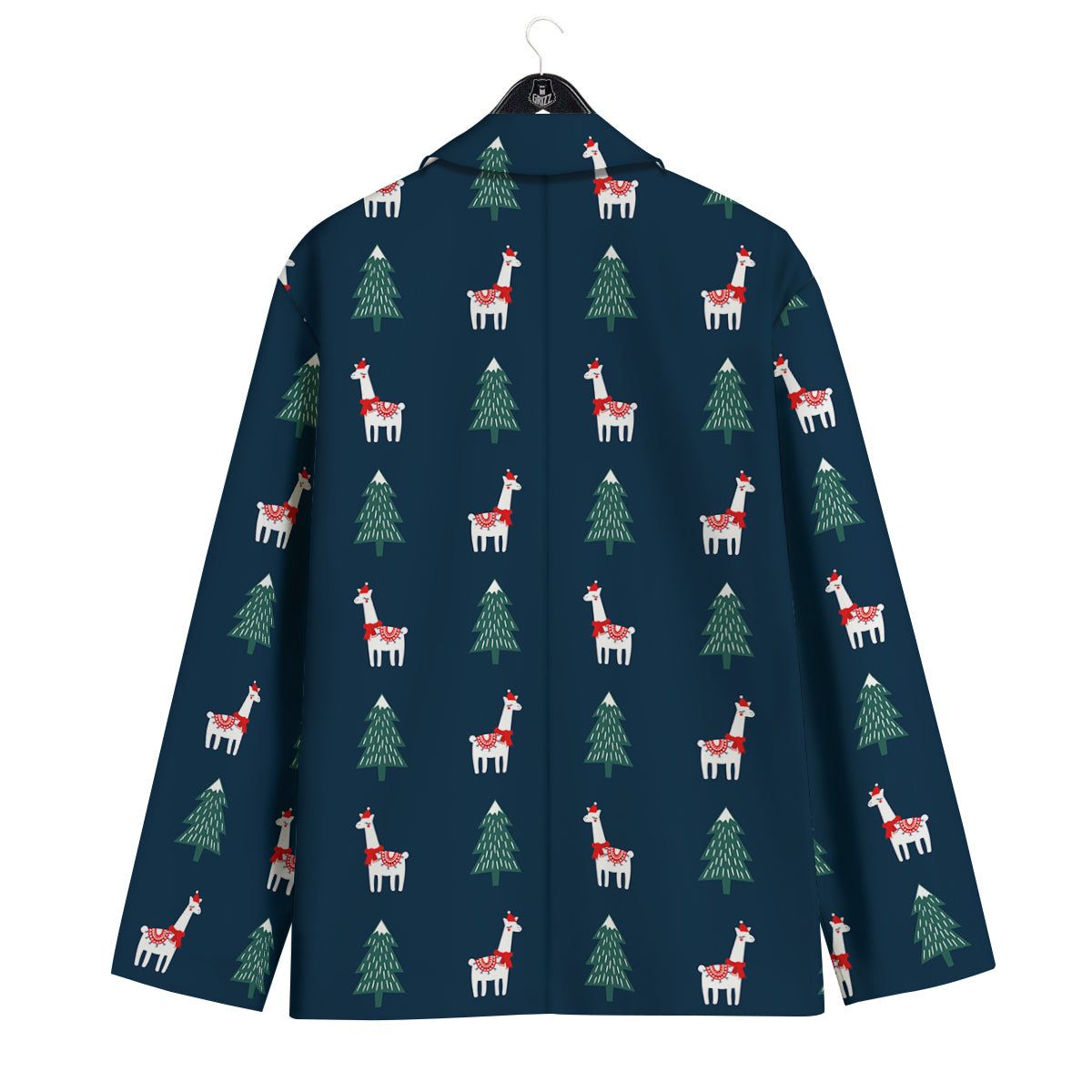 Llama Xmas Print Pattern Men's Sport Coat-grizzshop