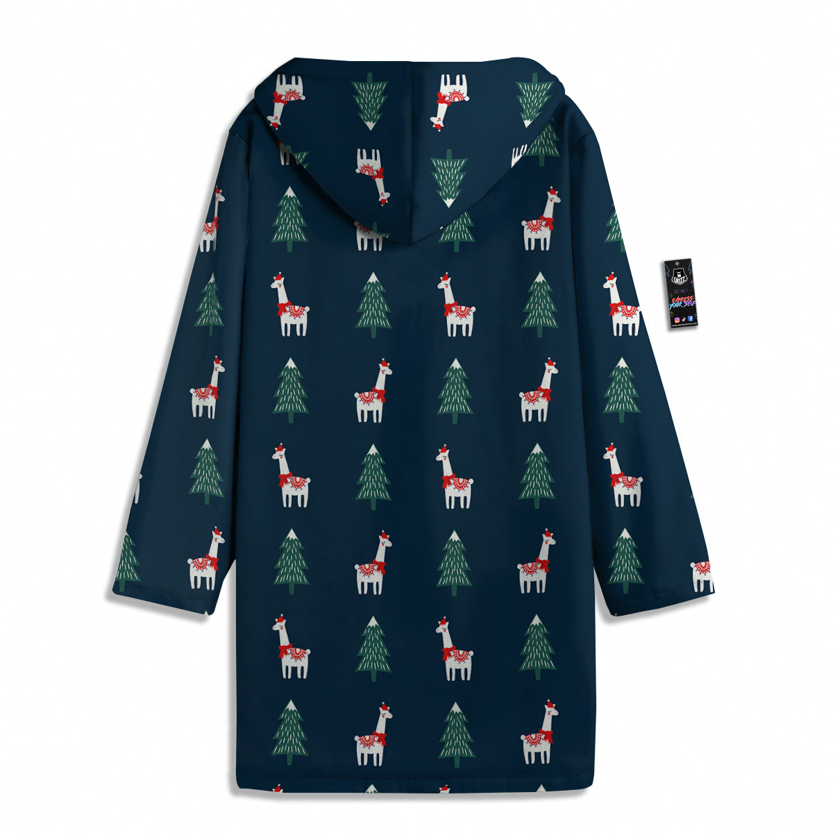 Llama Xmas Print Pattern Men's Windbreaker Jacket-grizzshop