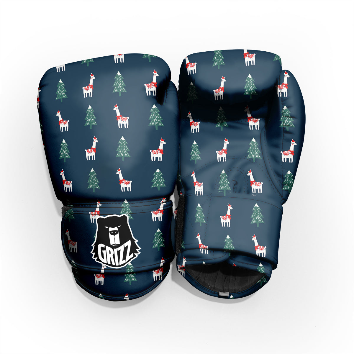 Llama Xmas Print Pattern Pro Boxing Glove