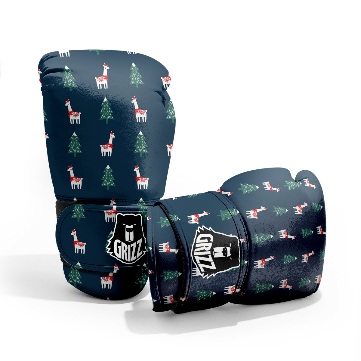 Llama Xmas Print Pattern Pro Boxing Glove