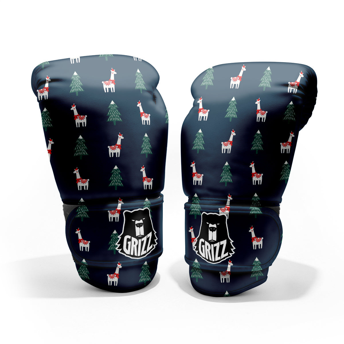 Llama Xmas Print Pattern Pro Boxing Glove