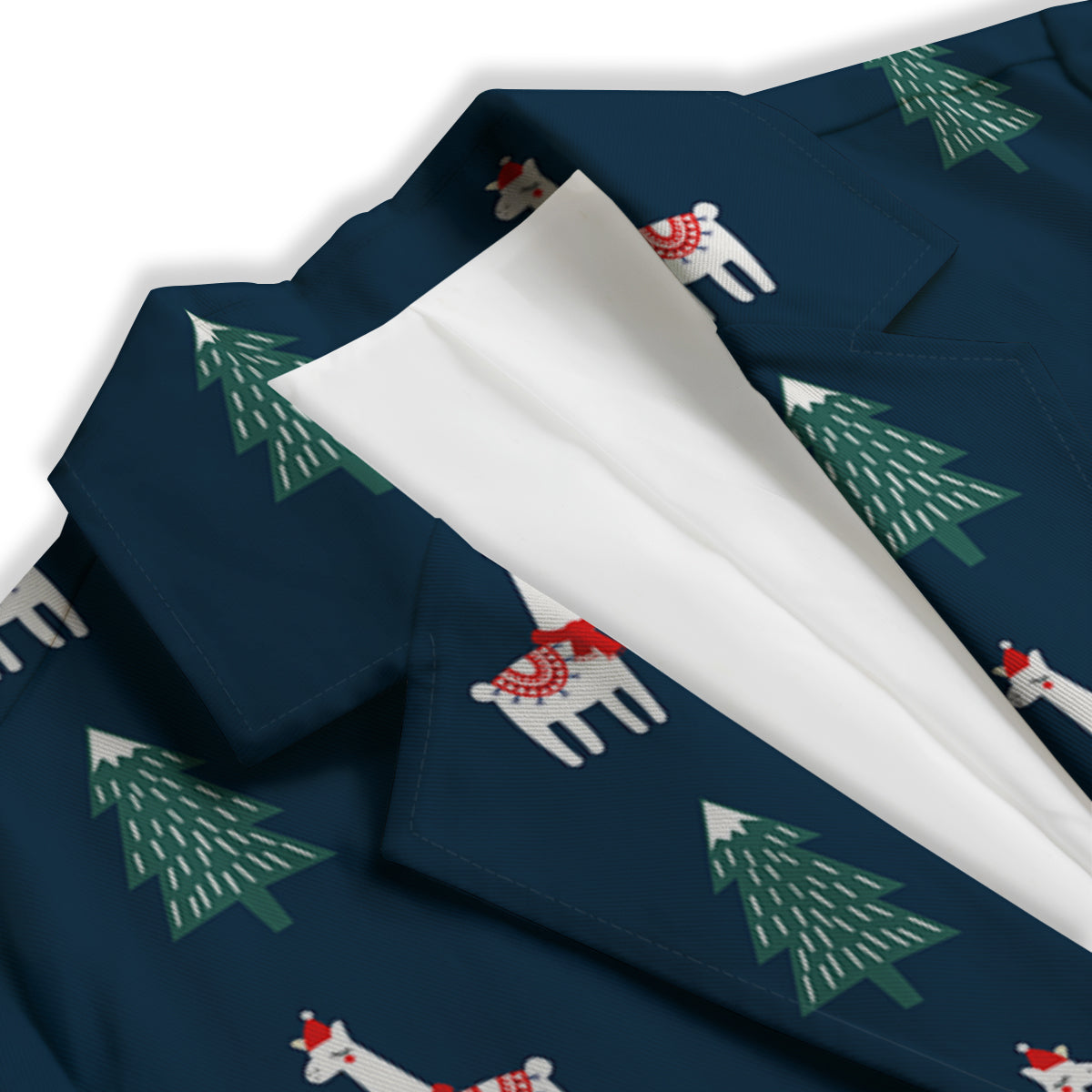 Llama Xmas Print Pattern Women's Blazer-grizzshop
