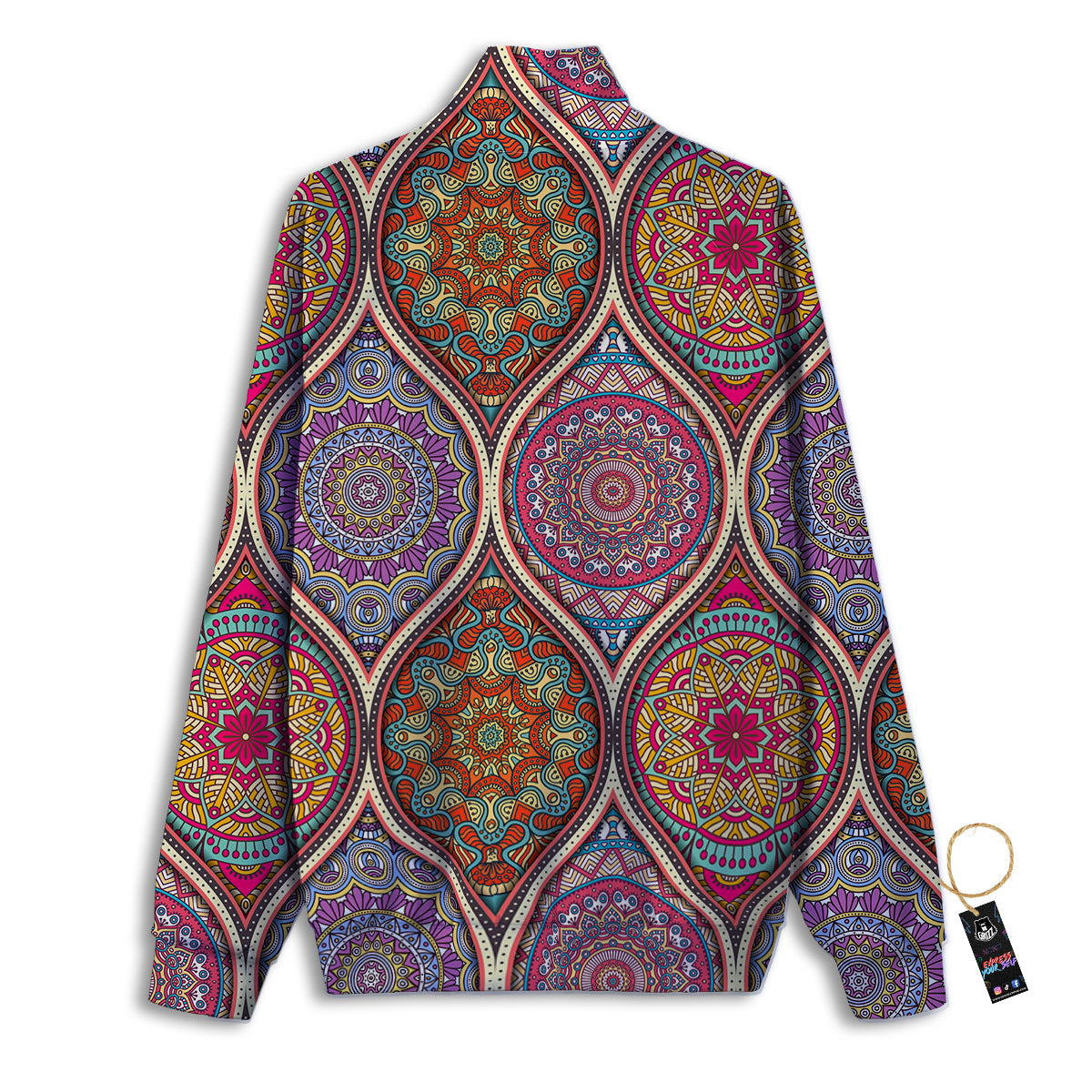 Llama Xmas Santa Claus Print Pattern Track Jacket-grizzshop