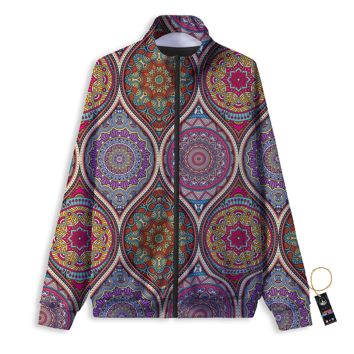 Llama Xmas Santa Claus Print Pattern Track Jacket-grizzshop