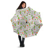 Llama Xmas Santa Claus Print Pattern Umbrella-grizzshop