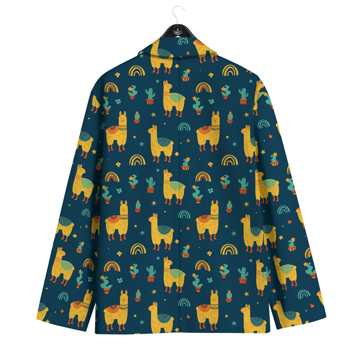 Llama Yellow Print Pattern Men's Sport Coat-grizzshop