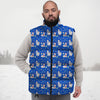 Llama Christmas Print Pattern Down Vest