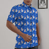 Llama Christmas Print Pattern Untucked Shirts-grizzshop