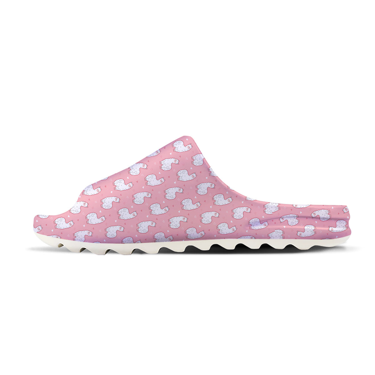 Llama Cute Pink Print Pattern Sandals-grizzshop