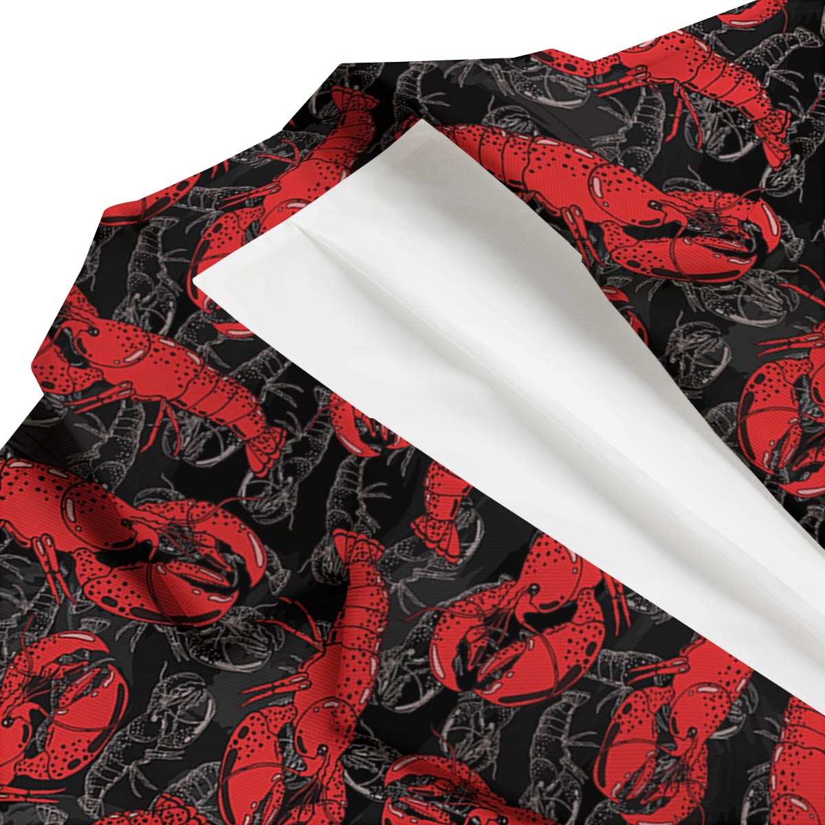 Lobster Black Pattern Print Men's Blazer-grizzshop