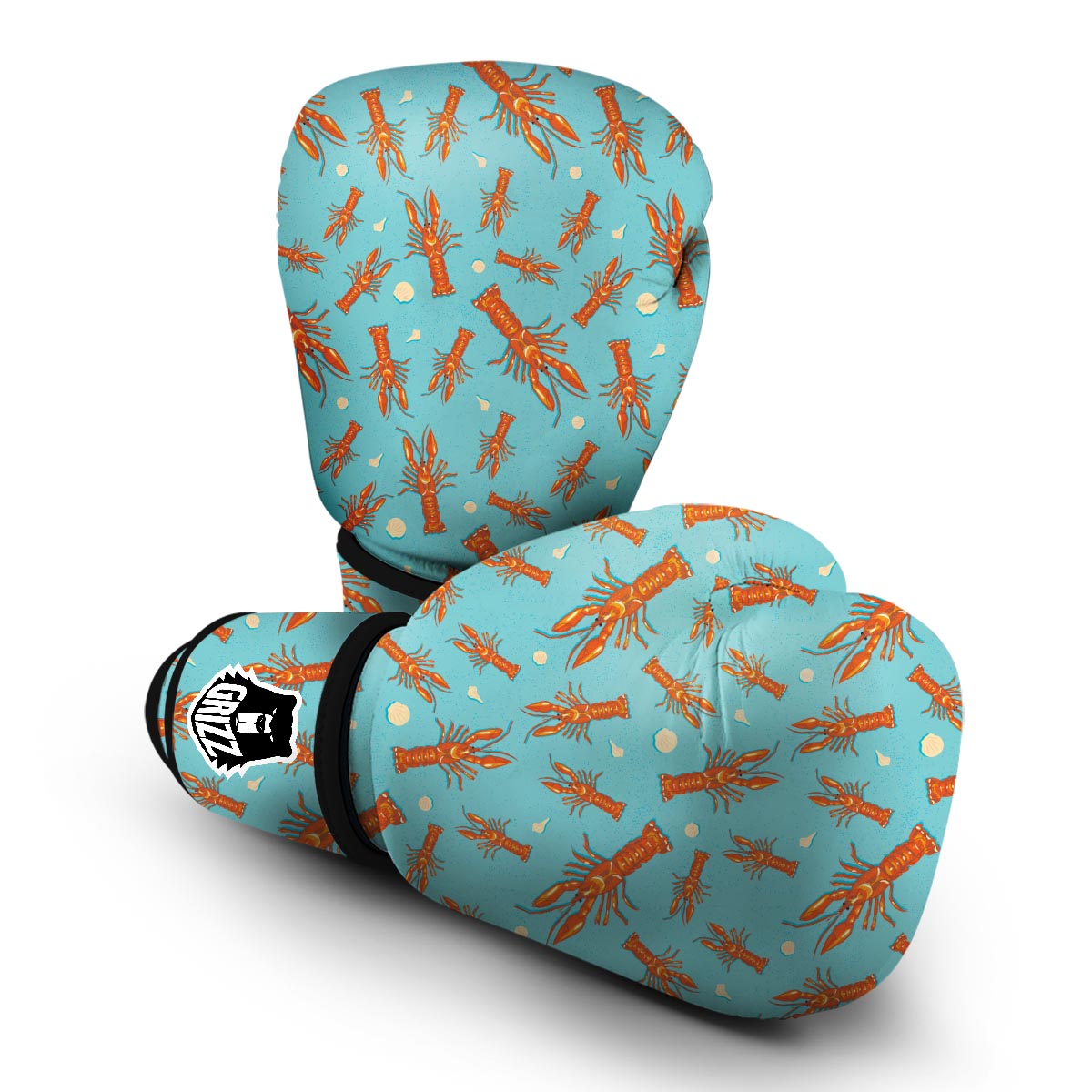 Lobster Pattern Print Boxing Gloves-grizzshop