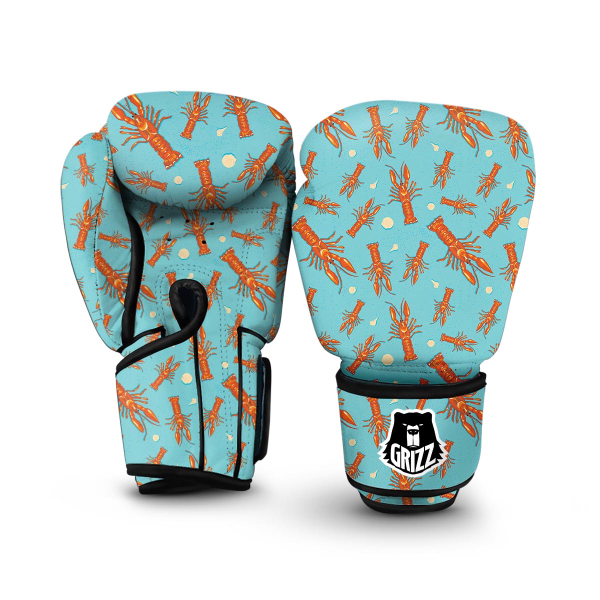 Lobster Pattern Print Boxing Gloves-grizzshop