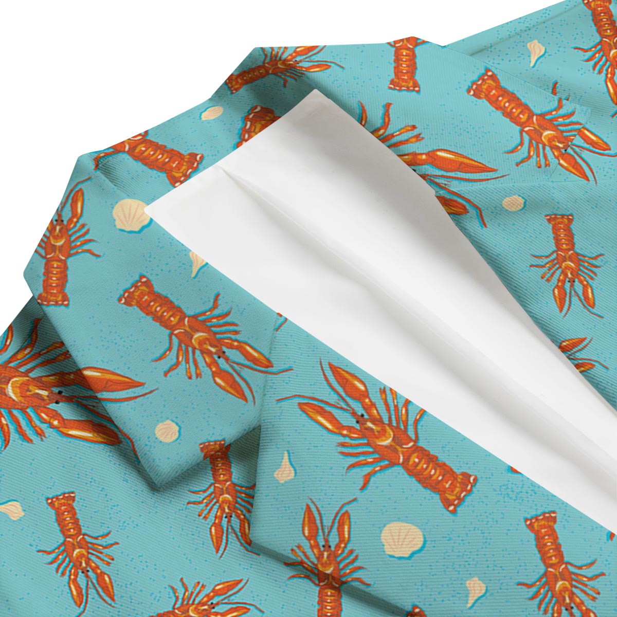Lobster Pattern Print Men's Blazer-grizzshop
