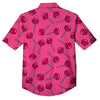 Lollipop Candy Pink Print Pattern Button Up Shirt-grizzshop