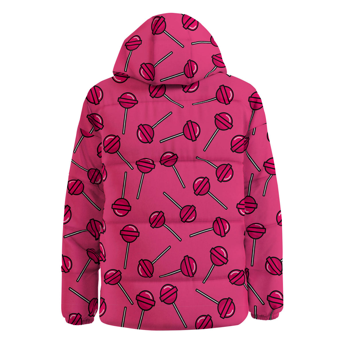 Lollipop Candy Pink Print Pattern Down Jacket-grizzshop