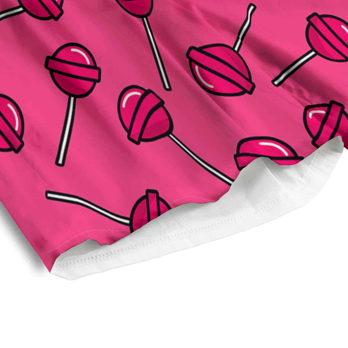 Lollipop Candy Pink Print Pattern Men's Athletic Shorts