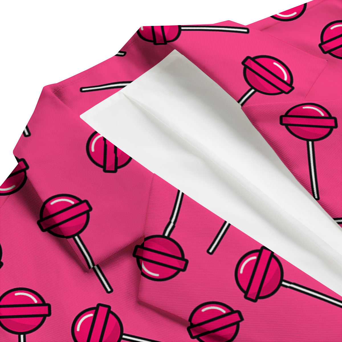 Lollipop Candy Pink Print Pattern Men's Blazer-grizzshop