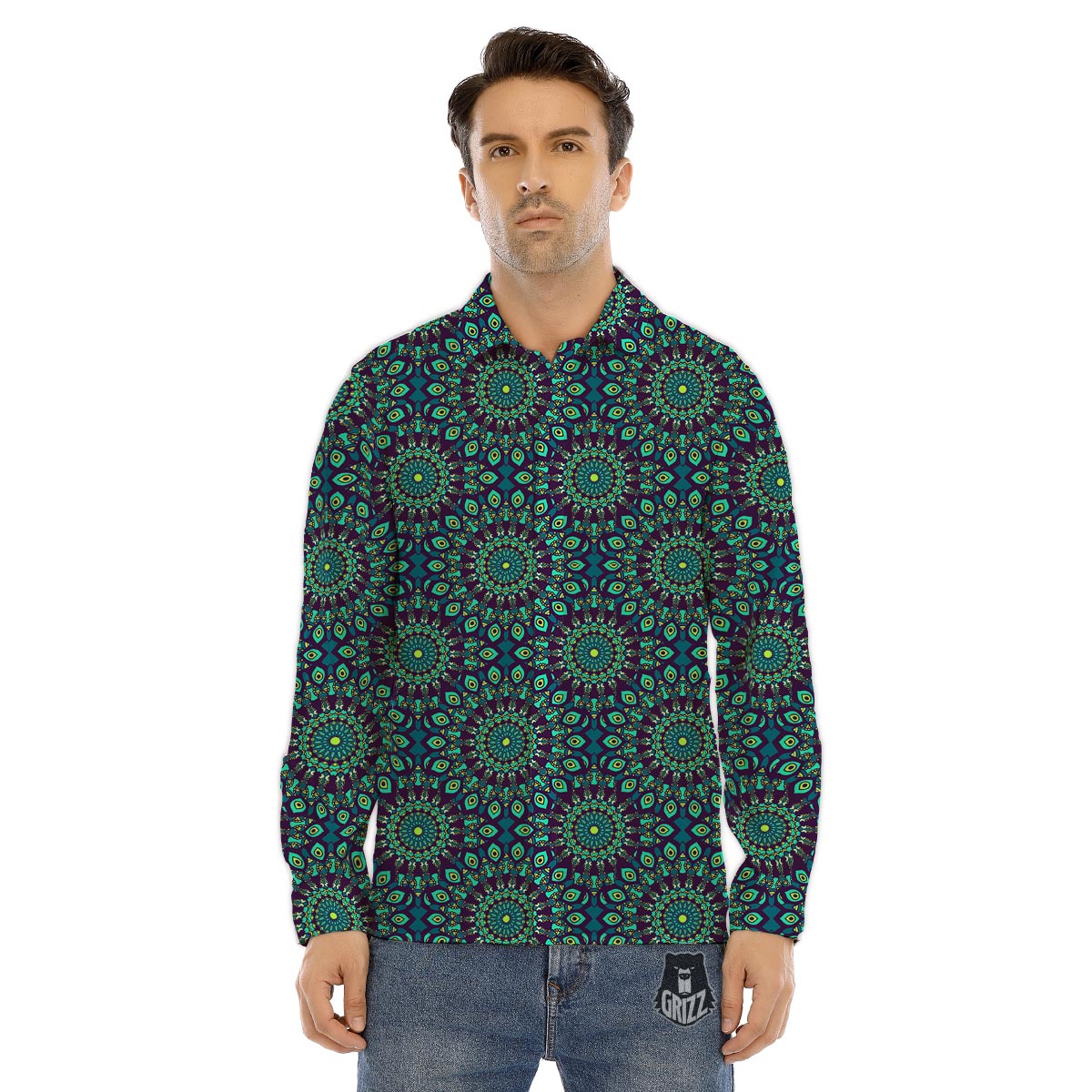 Lollipop Candy Pink Print Pattern Men's Dress Shirts-grizzshop