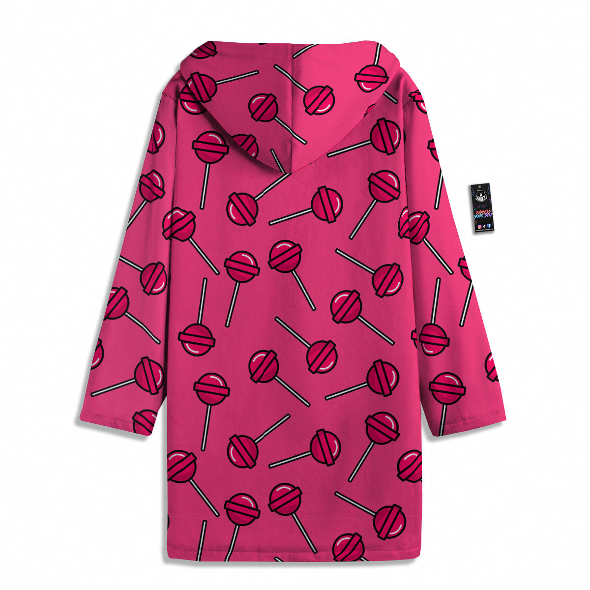 Lollipop Candy Pink Print Pattern Men's Windbreaker Jacket-grizzshop